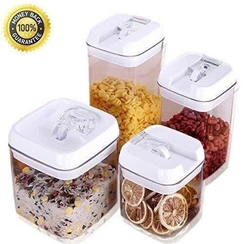 A&s Easy Lock Airtight Kitchen Storage Containers - Set Of 4