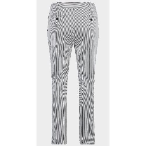 Ladies Plus Size Stripe Trousers