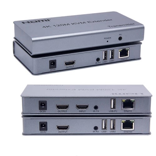 4k 120m Hdmi Kvm Extender By Rj45 Ethernet Converte Tx Rx Support Mouse Keyboard Extension