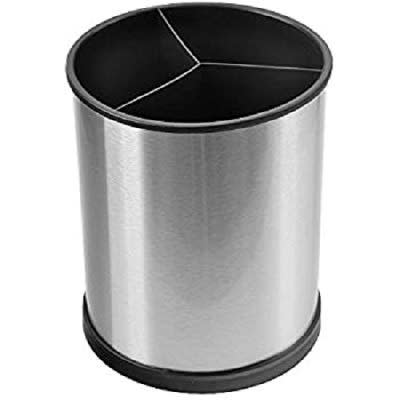 Stainless Steel Rotating Cutlery Holder With Drainer