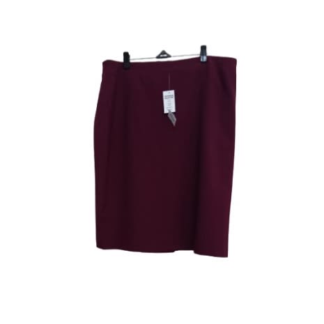 John Meyer Fitted Skirt- Dark Red