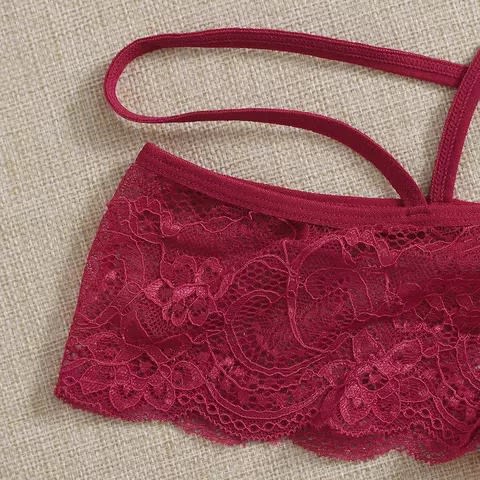 Lace Lingerie Set - 3pcs