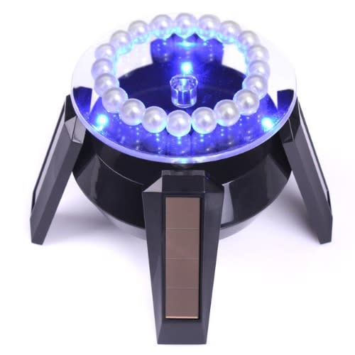 Solar Powered 360 Degree Rotating Turntable Display Stand