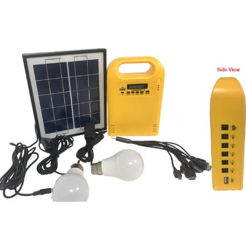 Solar Energy Kit With Mp3/fm Radio And 2led Super Bright Bulbs