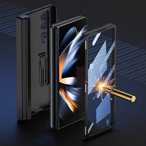 Full Protection Magnetic Case Build In S Pen Holder And Kickstand For Galaxy Z Fold 4 2022