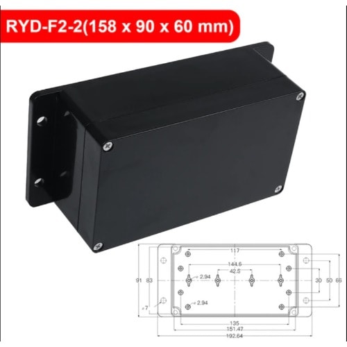 Waterproof Enclosure Electrical Electronic Project Instrument Case - 158 x 90 x 60 mm