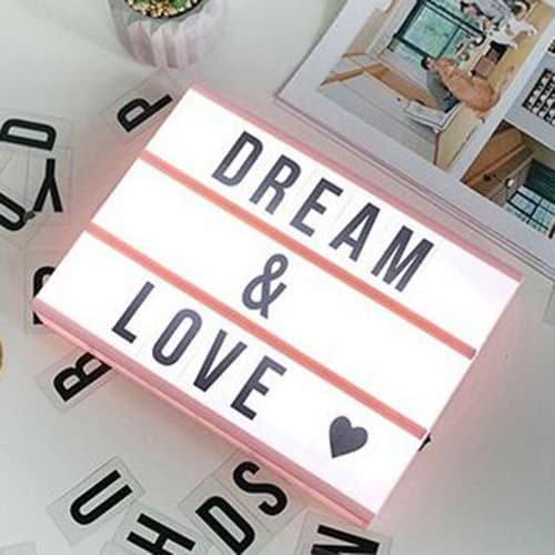 Usb And Battery Powered A4 Cinematic Led Light Box - Pink