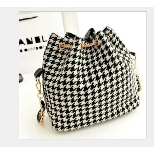 Ladies Bucket Pearl Shoulder Handbag-Multicolour