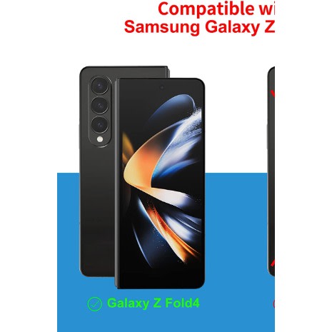 Case With Screen Protector With Samsung Galaxy Fold 4  Black