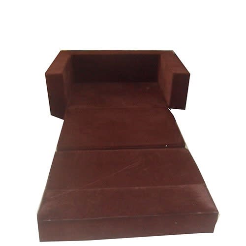 Sofa Bed With Arm Rest 48 X 24 X 18 (1-seater Convertible Sofa) -Brown