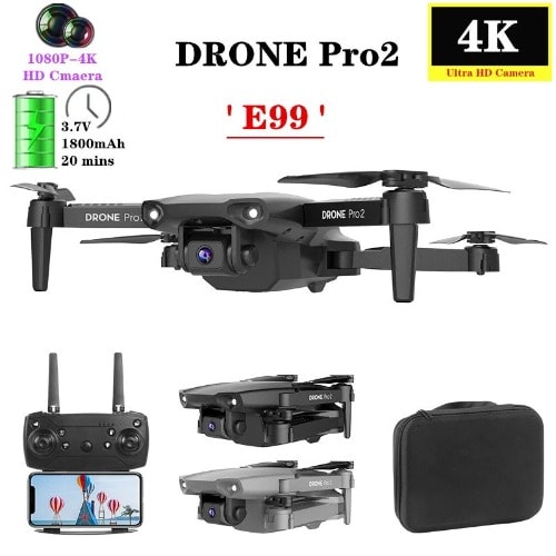 E99 Pro-2 Wifi Drone Camera With Dual Camera Quadcopter
