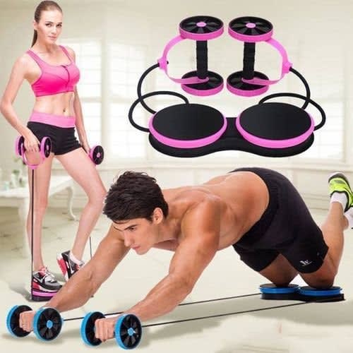 Avento Multifunctional Abdominal Wheel Fitness Muscle Exerciser Trainer