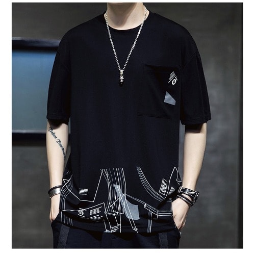 Pocket Short Sleeve T-shirt - Black