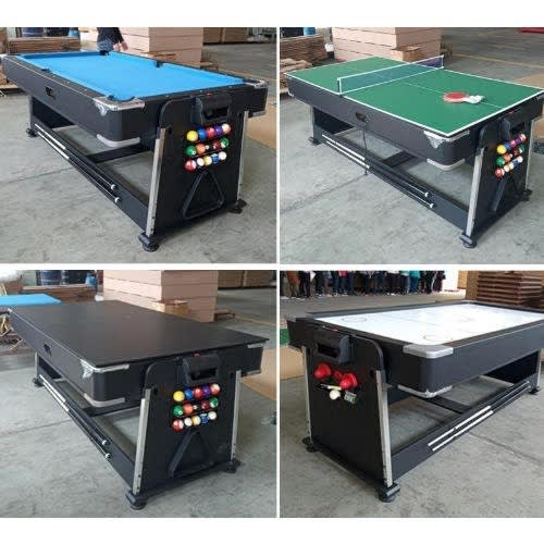 4 In 1 Combo Pool Table - Tennis Table - Air Hockey - Dining Table - 7 Foot