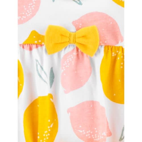 Child Of Mine Newborn Baby Girls Blouse, Bodysuit & Pant 3pc - Lemon Burst