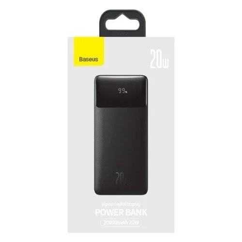Baseus Power Bank - Bipow Digital Display - 20000mah - 20w - Black
