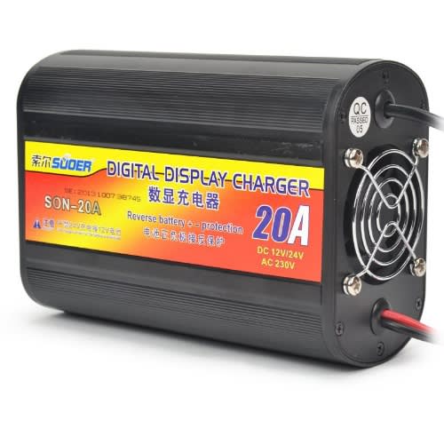 Digital Display-20a-24v And 12v Battery Charger