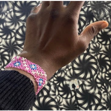 Men’s Elastic Beaded Silicon Bracelet