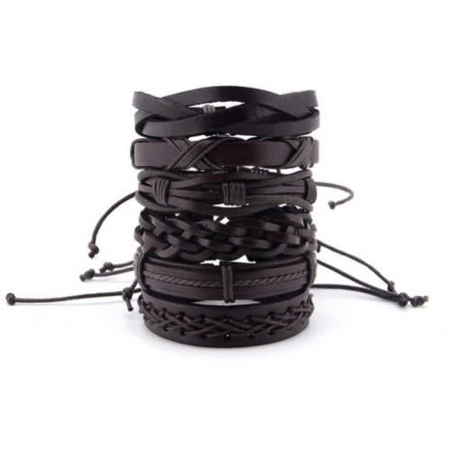 Multilayer Leather Bracelets -5pcs