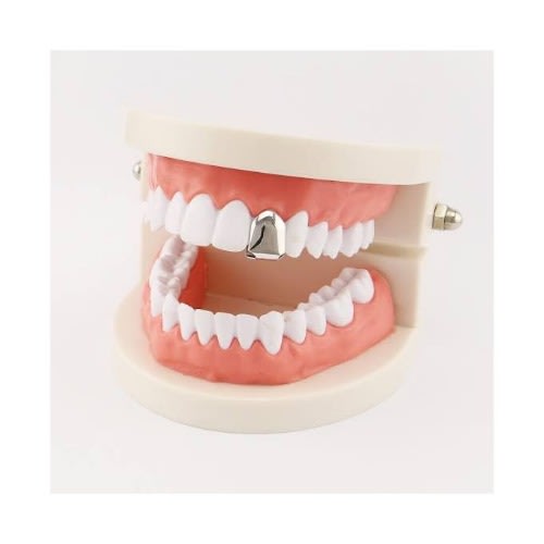Singlet Silver Grillz Teeth