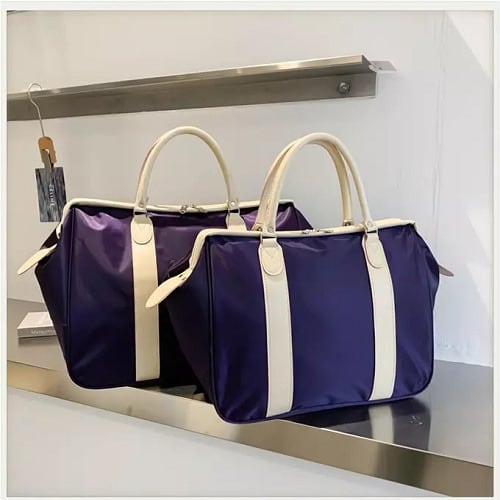Men Nylon Travel Bag Fitness Sports Gym Bag - Purple