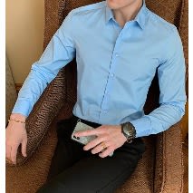 6pcs Corporate Longsleeve Shirt- White Black Pink Wine Sky Blue Navy Blue