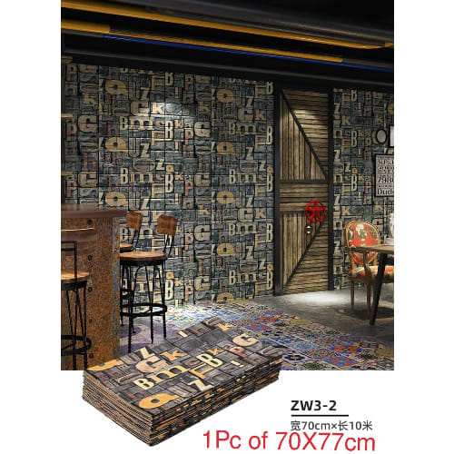 Foam 3D Waterproofed Self Adhesive Bricks Wallpaper Sticker