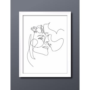 Picture Frame Art - line Art - 12" x 18" - Set Of 3