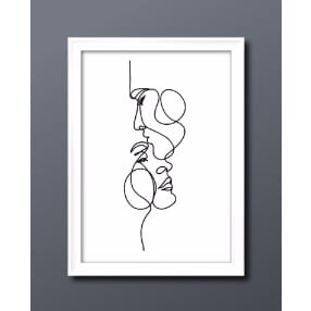 Picture Frame Art - line Art - 12" x 18" - Set Of 3