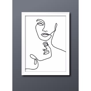 Picture Frame Art - line Art - 12" x 18" - Set Of 3