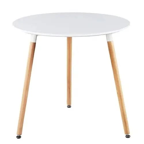Modern Round Dining Table - Scandinavia Wood Metal Legs - 1piece