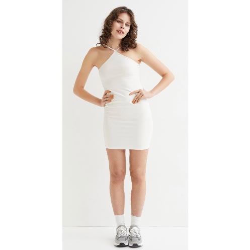 Short Jersey Dress - White