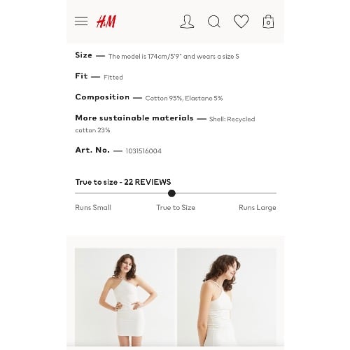 Short Jersey Dress - White