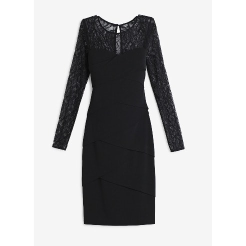 Black Lace Instantly Slimming Bandage Dress