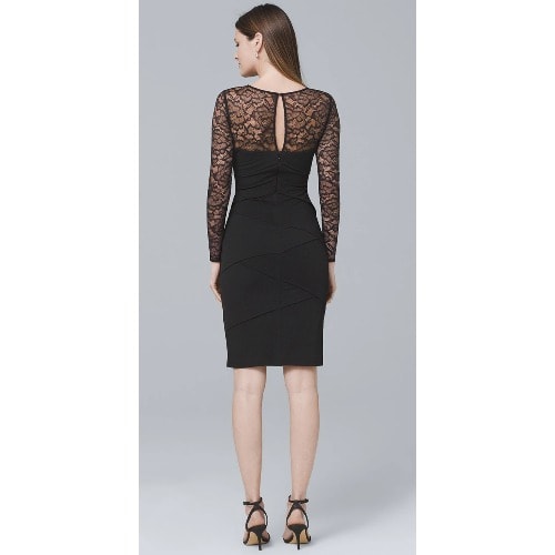 Black Lace Instantly Slimming Bandage Dress