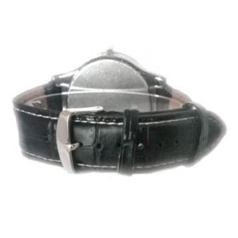 Leather Rechargeable USB Lighter Men's Electronic Wrist Watches - Black