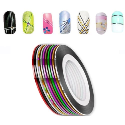 Lx-02 Colorful Nails Beauty Rollers Tape - 2 Pieces