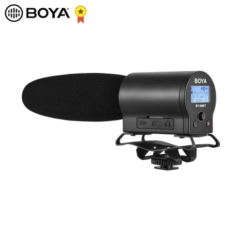 Boya By-dmr7 Shotgun Microphone Lcd Display Broadcast Condenser Mic