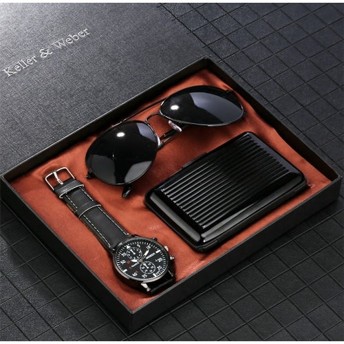 Keller & Weber Men Watch Set - Quartz Wristwatch
