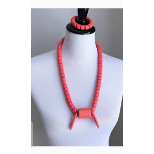 African Traditional Coral Hand Beads And Necklaces - 9mm