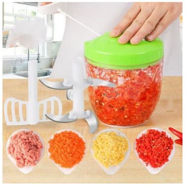 5 Blade Manual Speedy Chopper Fruit Vegetable Cutter
