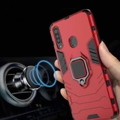 Back Cover For Samsung Galaxy A20s - Defender Case With 360 Degree Metal Rotating Finger Ring