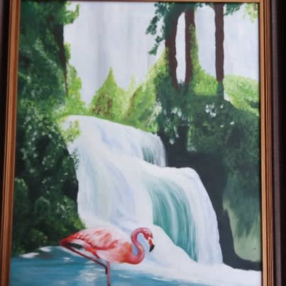 Waterfall Framed 20' By 24'