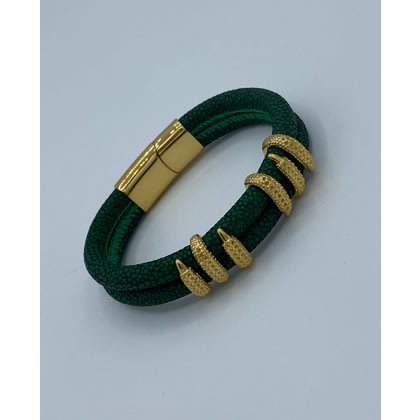 Men’s Leather Bracelet - Green