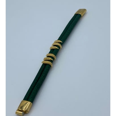 Men’s Leather Bracelet - Green