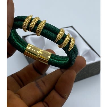 Men’s Leather Bracelet - Green
