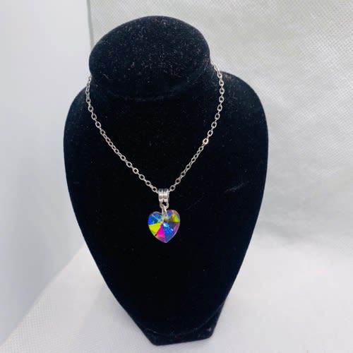 Crystal Heart Pendant Necklace
