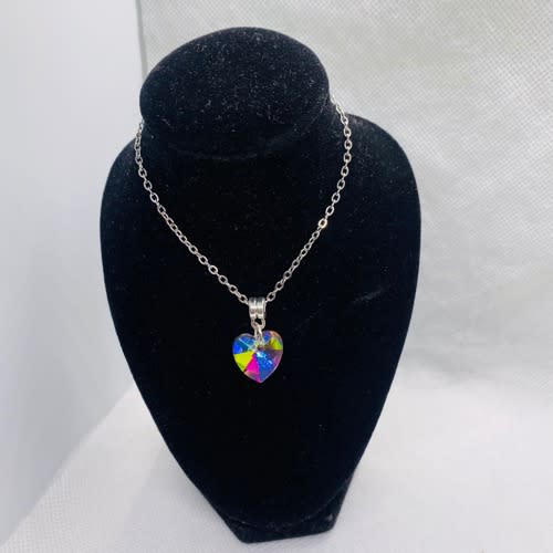 Crystal Heart Pendant Necklace