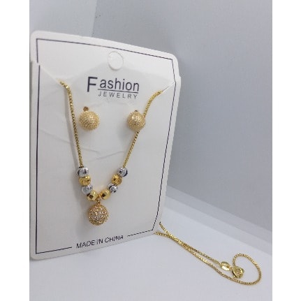 Two Tone Ball Jewelry Set