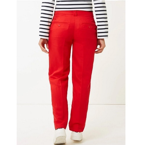 Freya Relaxed Straight Leg Trousers - Bright-red
